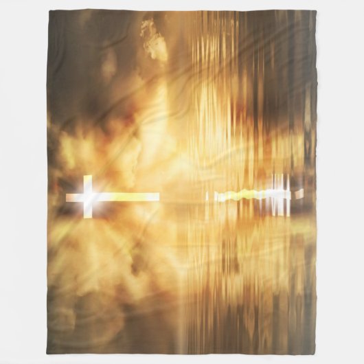 KRUIS OP HET WATER FLEECE DEKEN (Voorkant)