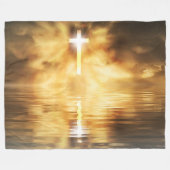 KRUIS OP HET WATER FLEECE DEKEN (Voorkant (Horizontaal))