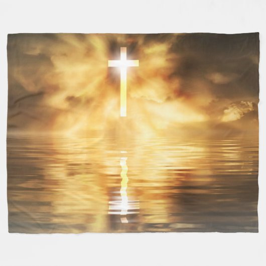 KRUIS OP HET WATER FLEECE DEKEN (Voorkant (Horizontaal))