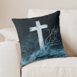 Kruis op het water Schrift Kussen