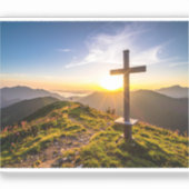 Kruis op heuvel sticker (Voorkant)