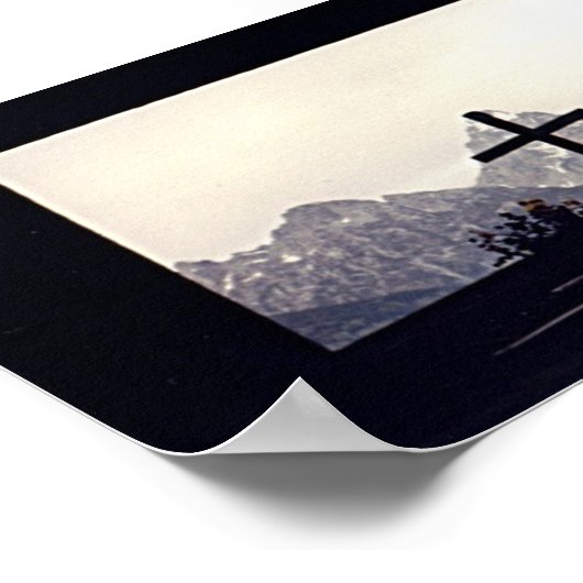 Kruis op Mount Moran Poster (Hoek)