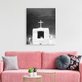 Kruis op oudste kerk, San Miguel, Santa Fe, Canvas Afdruk (Insitu (Woonkamer))