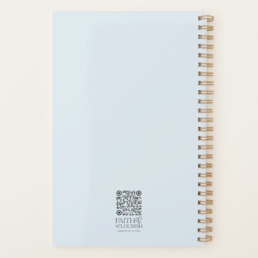 Kruis op Raging Water Bijbelvers Gepersonaliseerd Planner (Achterkant)