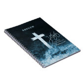 Kruis op Raging Water Schriftvers Gepersonaliseerd Notitieboek (Rechterzijde)