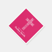 Kruis op Ruby Pink | Communauteit Baptism Christen Servet (Hoek)