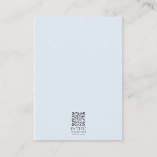 Kruis op Water Donkerblauw Bladwijzer Bijbeltekst Advieskaart (Achterkant)