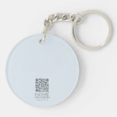 Kruis op Water Donkerblauwe Schrift Gepersonalisee Sleutelhanger (Achterkant)