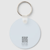 Kruis op Water Schrift Donkerblauw Gepersonaliseer Sleutelhanger (Achterkant)