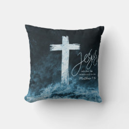 Kruis op Water Schrift Dubbelzijdig Kussen