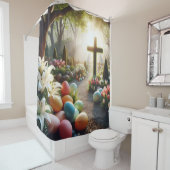 Kruis/Paasei/Lilly Douchegordijn (In situ)