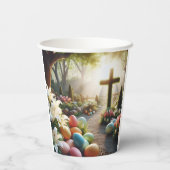 Kruis/Paasei/Lilly Papieren Bekers (Achterkant)