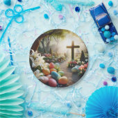 Kruis/Paasei/Lilly Papieren Bordje (Feest)