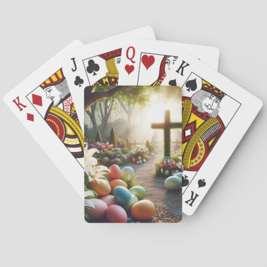 Kruis/Paasei/Lilly Pokerkaarten (Achterkant)