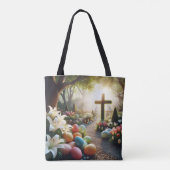 Kruis/Paasei/Lilly Tote Bag (Achterkant)