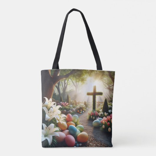 Kruis/Paasei/Lilly Tote Bag (Achterkant)