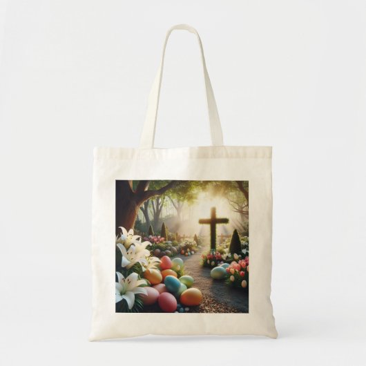 Kruis/Paasei/Lilly Tote Bag (Voorkant)
