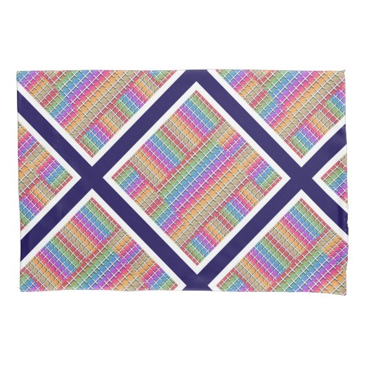 Kruis Patchwork Paar Kussensloop (Voorkant-Links)