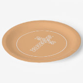 Kruis | Perzikgemeenschap - Baptisme Christening Papieren Bordje (Gekanteld)