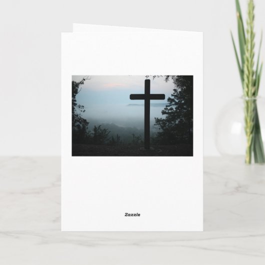 Kruis Religieuze Kerst Kaart (Achterkant)