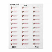 Kruis retouradreslabels etiket (Full Sheet)