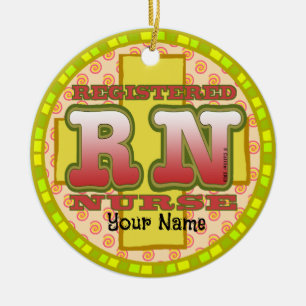 Kruis RN-verpleegster Keramisch Ornament