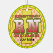 Kruis RN-verpleegster Keramisch Ornament (Links)