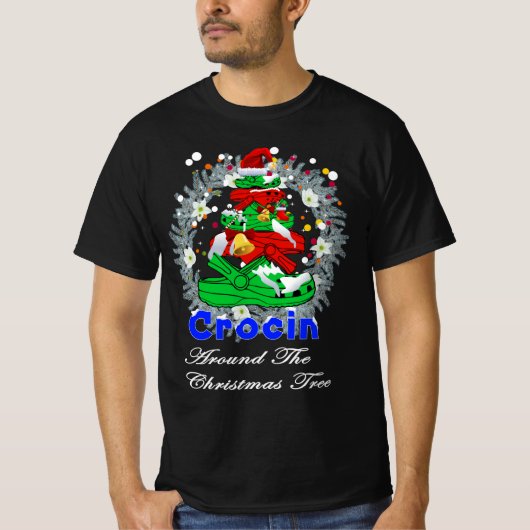 Kruis rond de prettige kerstboom t-shirt (Voorkant)