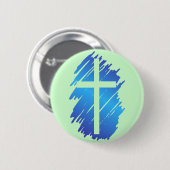 Kruis Ronde Button 5,7 Cm (Voorkant /achterkant)