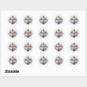 Kruis ronde Stickers (Vel)