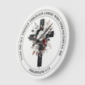 Kruis, Rozen en Bijbelvers Grote Klok (Hoek)