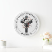 Kruis, Rozen en Bijbelvers Grote Klok (Huis)