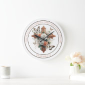 Kruis, Rozen, Vlinders en Bijbelvers Grote Klok (Huis)