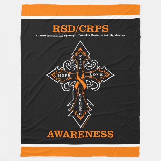 Kruis...RSD/CRPS Fleece Deken (Voorkant)