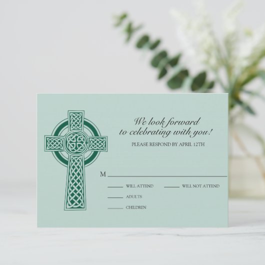 Kruis RVSP-kaart RSVP Kaartje (Staand voorkant)