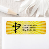 Kruis Silhouet; geel Etiket (Insitu)