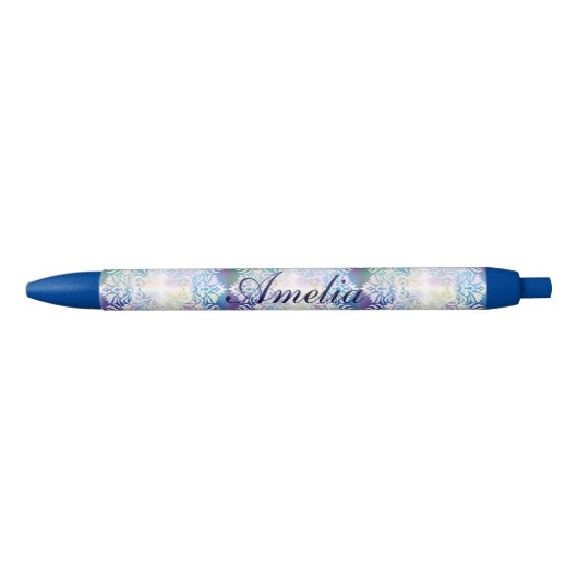 Kruis, spirituele kunst, mandala, genezing, energi blauwe inkt pen (Voorkant)