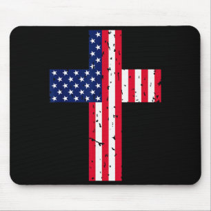 Kruis Usa Vlag Christelijk Religieus Us Amerika Ge Muismat
