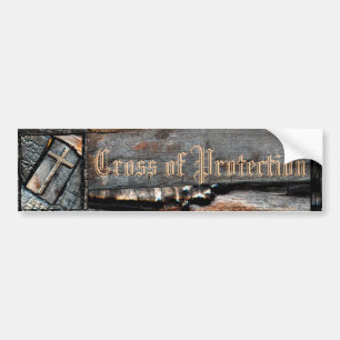 Kruis van bescherming bumpersticker