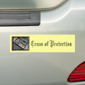 Kruis van bescherming bumpersticker (Op auto)