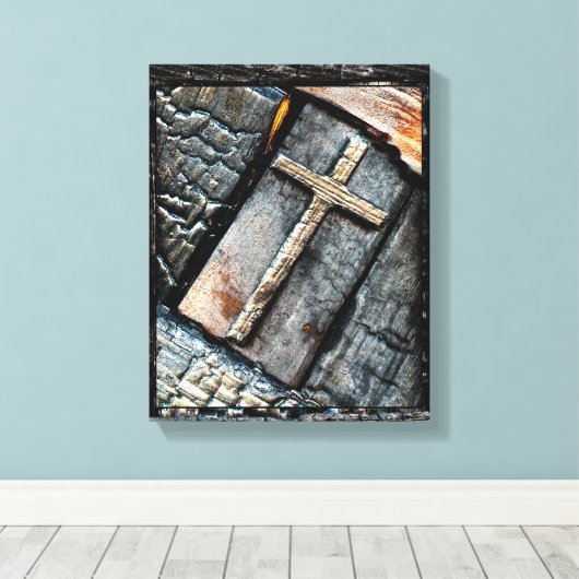 Kruis van bescherming canvas afdruk (Insitu (Houten vloer))