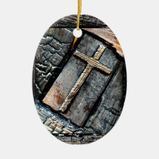 Kruis van bescherming keramisch ornament (Voorkant)