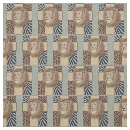 Kruis van christelijke leeuw stof (Swatch)