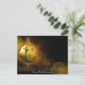 Kruis van Christus Ornament Reflectie Kerst Briefkaart (Staand voorkant)