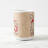 Kruis van Christus Rood Bloed Drops Omdat Je Maakt Koffiemok (Center)