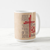 Kruis van Christus Rood Bloed Drops Omdat Je Maakt Koffiemok (Voorkant rechts)