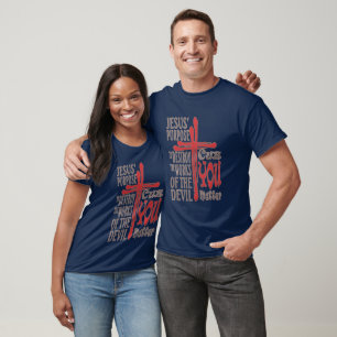 Kruis van Christus Rood Bloed Drops Omdat Je Maakt T-shirt