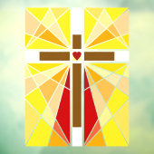Kruis van Christus transparante lijnen Venster Cli Raamsticker (Vel 3)