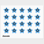 Kruis van David op Sky Blue achtergrond Ster Sticker (Vel)