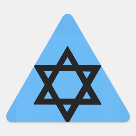 Kruis van David op Sky Blue achtergrond Sticker (Voorkant)